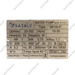 پمپ 1اسب جتی باکالیت ناتالی IM100-P - Image 4